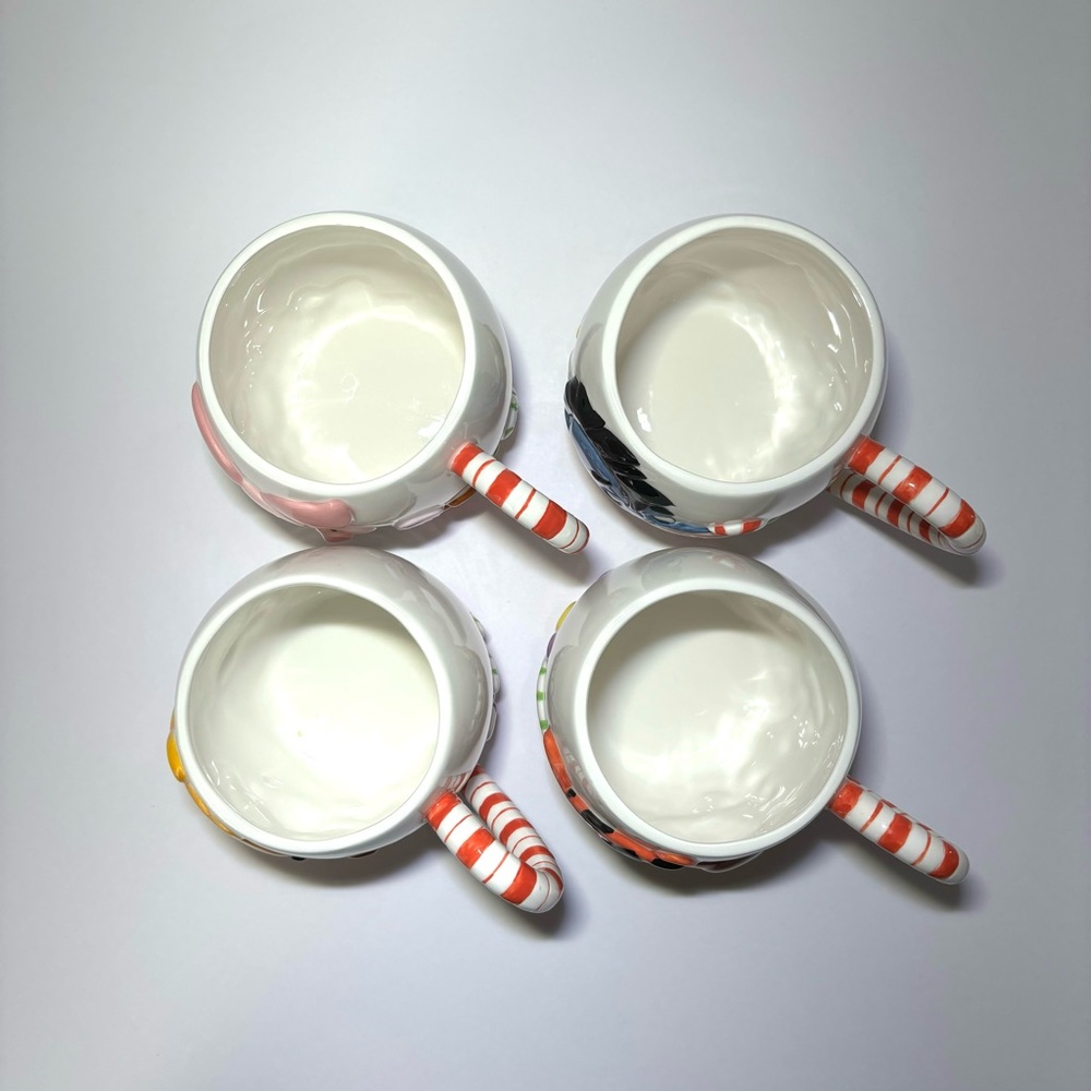 Winnie the Pooh Christmas Candyland Coffee Mug Set of 4 Ceramic Collectible - Picture 8 of 13